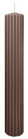 Rillen Kerzen Taupe 300 x Ø 45 mm, 4 Stück