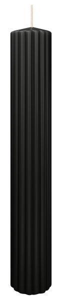 Rillen Kerzen Grau 300 x Ø 45 mm, 4 Stück