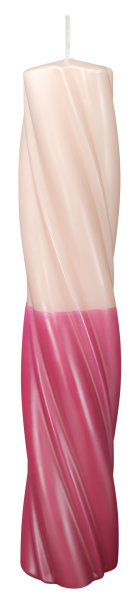 Kerzen Elegant Twist Magenta-Lachs 300 x Ø 60 mm