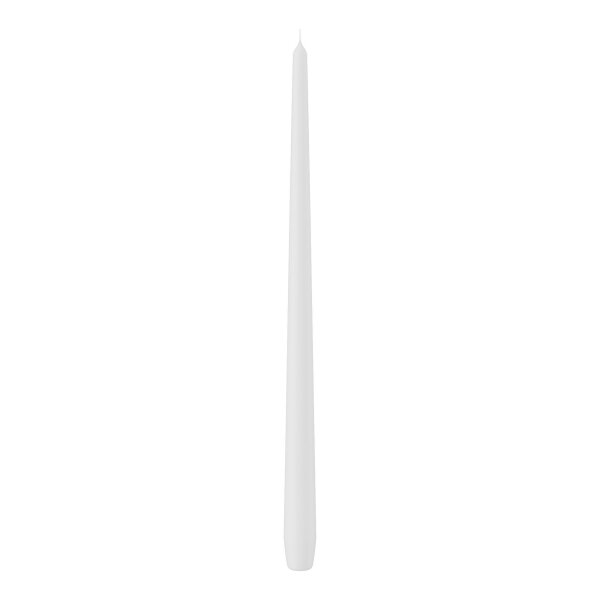 Spitzkerzen durchgefärbt Weiß 400 x Ø 25 mm, 6 Stück