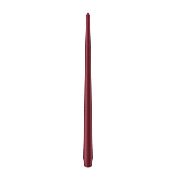 Spitzkerzen durchgefärbt Bordeaux 400 x Ø 25 mm, 6 Stück