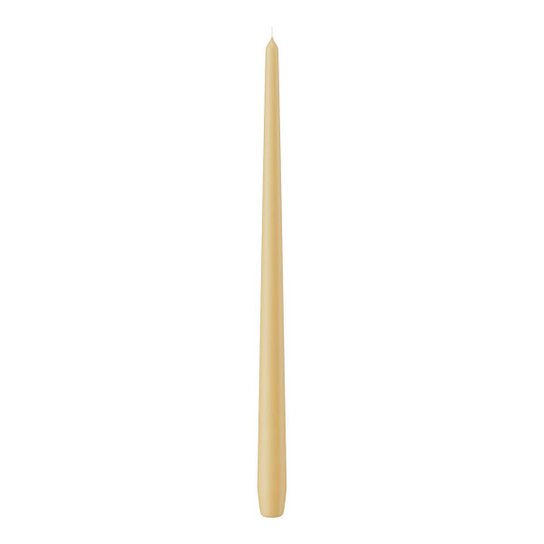 Spitzkerzen durchgefärbt Champagner 400 x Ø 25 mm, 6 Stück