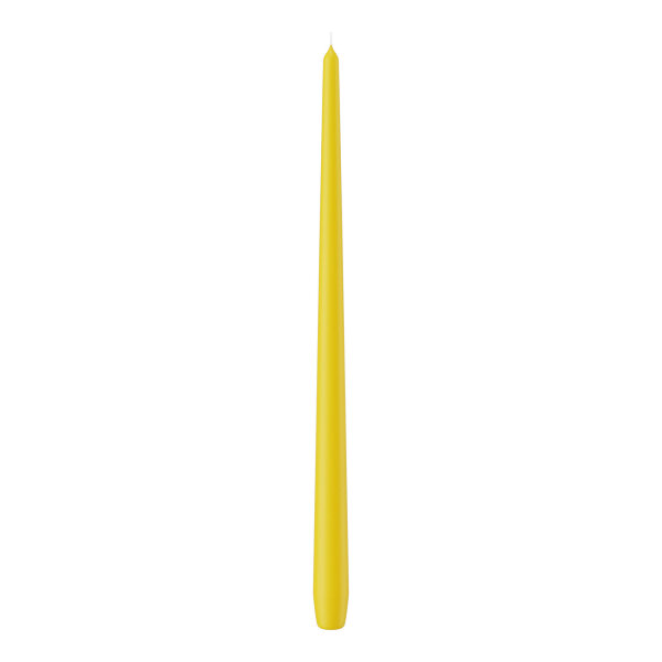 Spitzkerzen durchgefärbt Dotter Gelb 400 x Ø 25 mm, 6 Stück