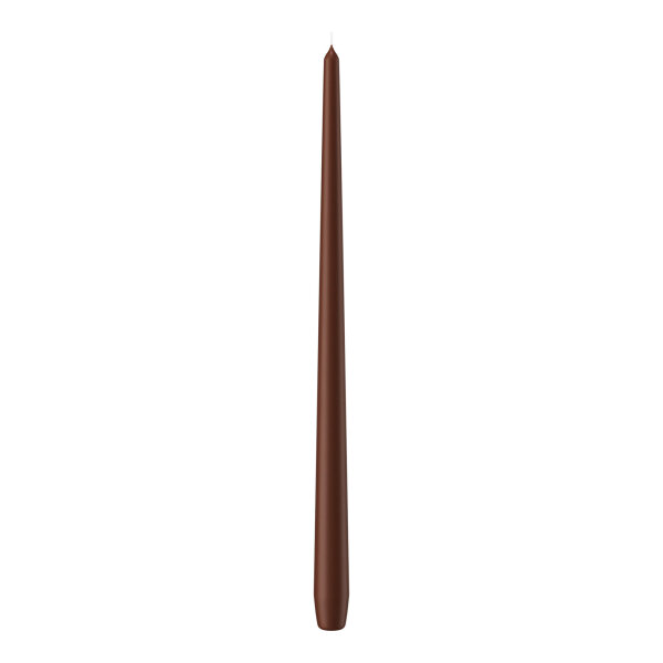 Spitzkerzen durchgefärbt Kastanie Braun 400 x Ø 25 mm, 6 Stück