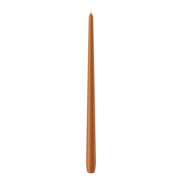 Spitzkerzen durchgefärbt Cognac 400 x Ø 25 mm, 6 Stück