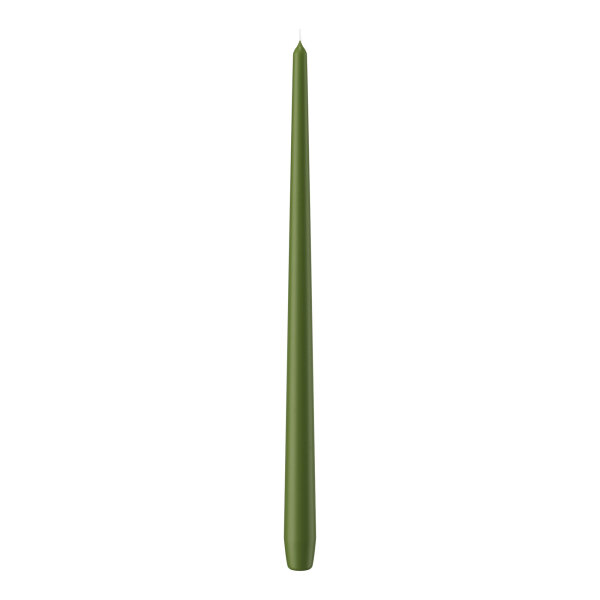 Spitzkerzen durchgefärbt Olive 400 x Ø 25 mm, 6 Stück