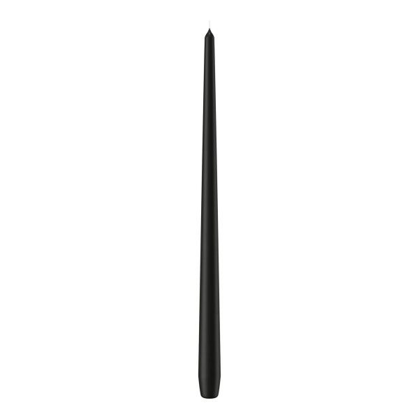 Spitzkerzen durchgefärbt Schwarz 400 x Ø 25 mm, 6 Stück