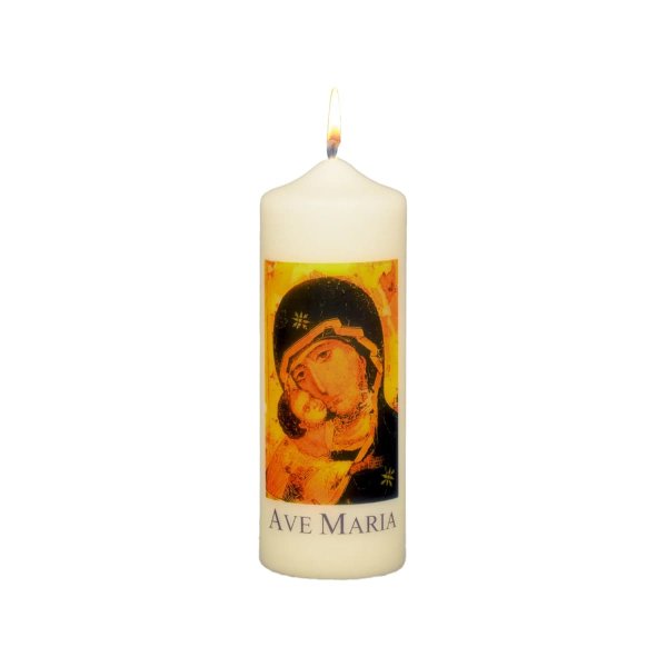 Marienkerze "Maria mit Kind" Elfenbein 170 x Ø 60 mm, 1 Stück