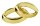 Verzierornament Eheringe in Gold glänzend