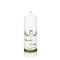 Silberhochzeitskerze "Myrthenranke" 220 x...
