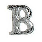 Wachsbuchstabe CLASSIC "B" 8mm, Silber, 1...
