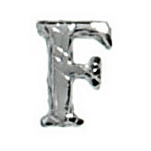 Wachsbuchstabe CLASSIC "F" 8mm, Silber, 1...