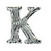 Wachsbuchstabe CLASSIC "K" 8mm, Silber, 1...