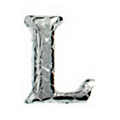 Wachsbuchstabe CLASSIC "L" 8mm, Silber, 1...