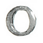 Wachsbuchstabe CLASSIC "O" 8mm, Silber, 1...