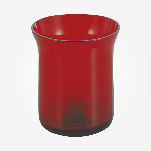 Ewiglicht-Glas Rubin-Rot mit erweitertem Rand (Höhe 110 mm)