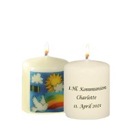 Gastgeschenk Kommunionkerze 60 x Ø 50 mm in...